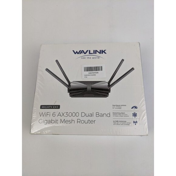 WAVLINK WiFi 6 Router AX3000 Wireless Router Dual Band WiFi Range Extender Mesh - Picture 1 of 9